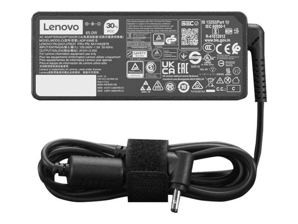 Lenovo - Strømadapter - AC 100-240 V - 65 Wh - Europa, Indonesia - svart