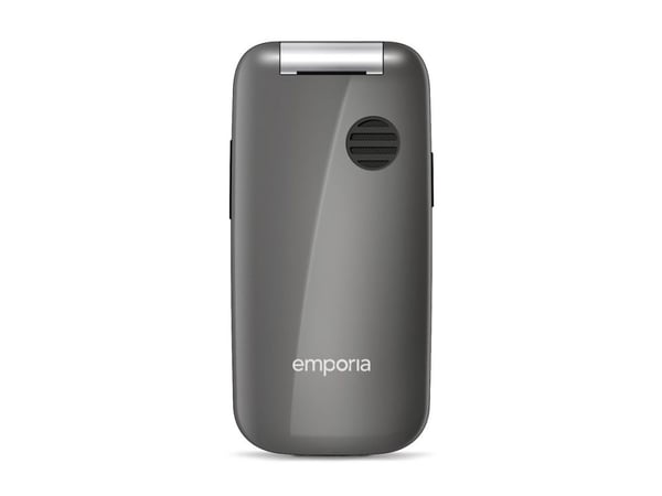 Emporia ONE, simpukka, 6,1 cm (2,4"), 2 MP, Bluetooth, 900 mAh, musta, harmaa, musta, harmaa