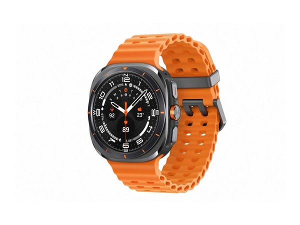 Samsung Galaxy Watch Ultra - 47 mm - titangrå - smart klocka med marinband - gummi - orange - bandstorlek: S/M/L - display 1.5" - 64 GB - LTE, NFC,...