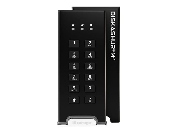 iStorage diskAshur M² - SSD - salattu - 500 GB - ulkoinen (kannettava) - USB 3.2 Gen 1 - 256-bittinen AES-XTS, FIPS 197 PUB, FIPS 140-3 Level 3 - T...