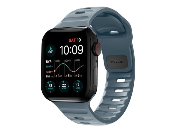 Nomad Sport Band - Klokkestropp for smart armbåndsur - 150 - 200 mm - marineblå - for Apple Watch Hermès Series 9, SE 3, Series 10, Series 11, Seri...