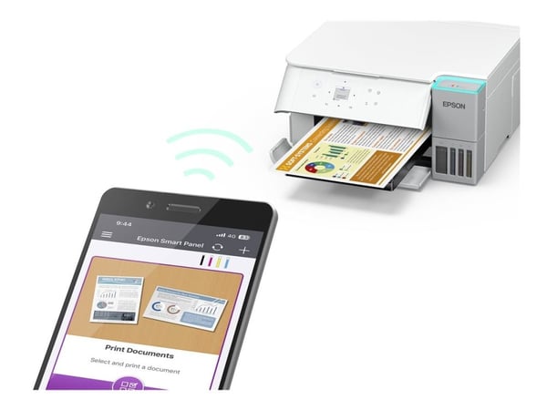 Epson EcoTank L4366 - Multifunksjonsskriver - farge - ink-jet - ITS - A4 (medie) - opp til 15 spm (trykking) - 100 ark - Wi-Fi(n), USB - svart