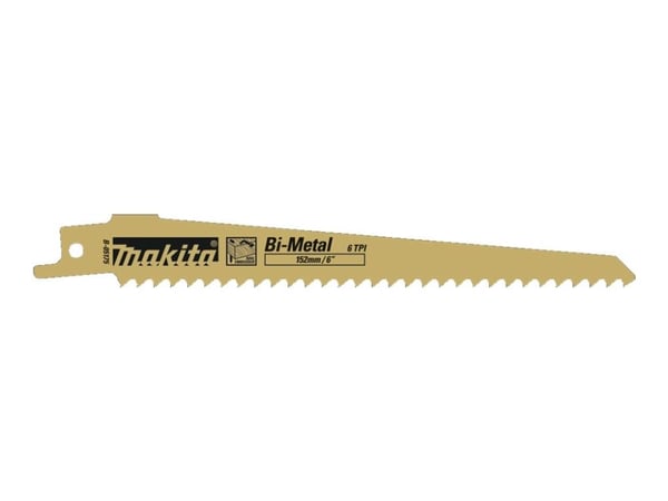 Makita - Sabelsagblad - 5 deler - lengde: 152 mm - bredde: 19 mm - for Makita DJR183RT1J, DJR183Z, DJR186RT, DJR186ZK, DJR187RT, DJR187ZK, JR002GZ,...
