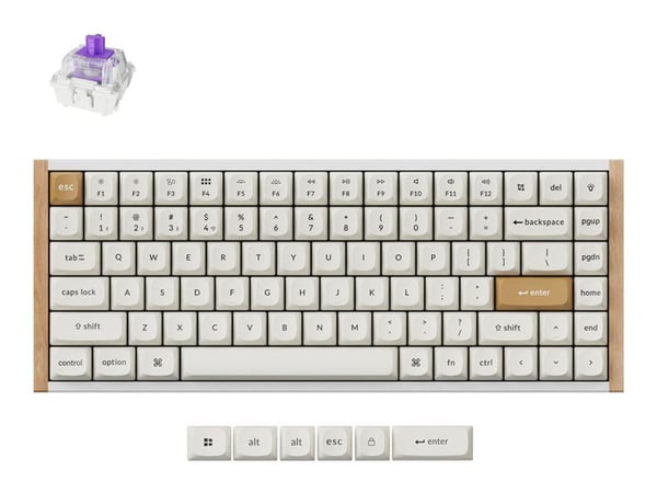 Keychron K2 HE SE - US Layout - Wired & Wireless, USB + RF Wireless + Bluetooth, Magnetic-mechanical key switch, RGB LED, White Gateron Double-Rail... Keychron K2 HE SE - US Layout - Wired & Wireless, USB + RF Wireless + Bluetooth, Magnetic-mechanical key switch, RGB LED, White Gateron Double-Rail...