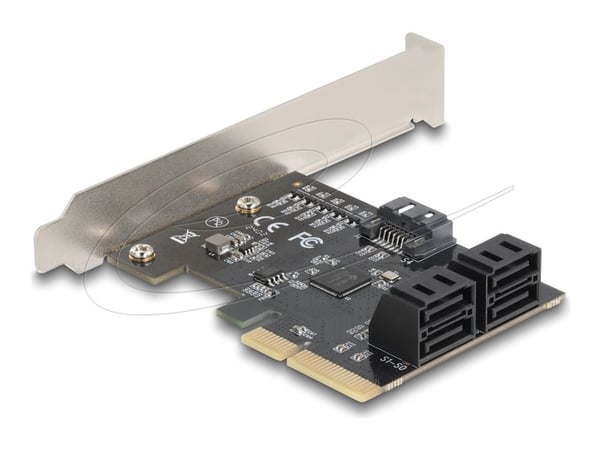 Delock - Grensesnittsadapter - SATA 6Gb/s - lav profil - PCIe 3.0 x4