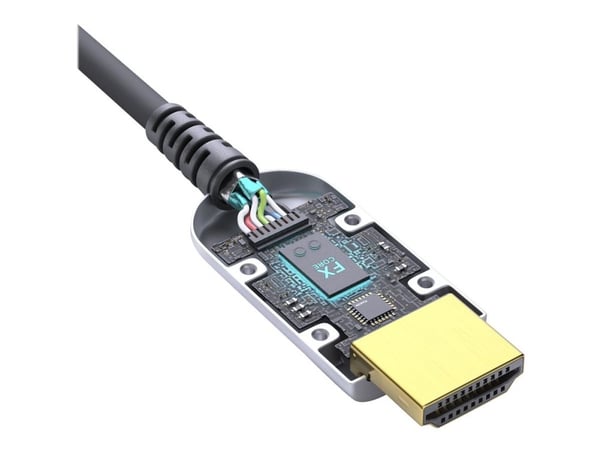 FiberX FX-I350-007, 7 m, HDMI Type A (vakio), HDMI Type A (vakio), 18 Gbit/s, musta, hopea