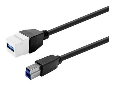 VivoLink Pro - USB-kabel - USB typ A (hona) keystone till USB Type B (hane) - USB 3.2 Gen 1 - 5 V - 1 A - 5 m - signalförstärkare - vit
