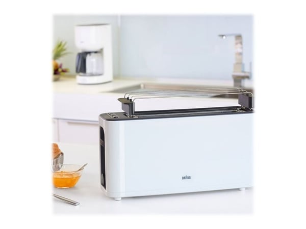 Braun PurEase HT3100WH - Brødrister - 2 skive - 1 Spor - hvit