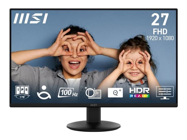 MSI PRO MP272L - LED-skjerm - 27" - 1920 x 1080 Full HD (1080p) @ 100 Hz - IPS - 250 cd/m² - 1300:1 - 1 ms - HDMI, DisplayPort