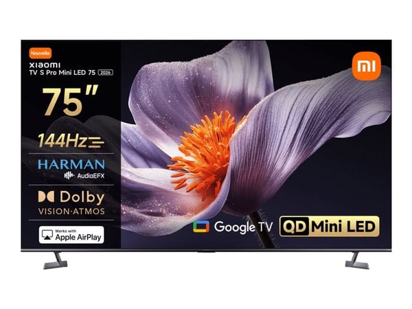 Xiaomi TV S Pro, 190,5 cm (75"), 3840 x 2160 pikseliä, QD-Mini LED, Älytelevisio, Wi-Fi, Harmaa