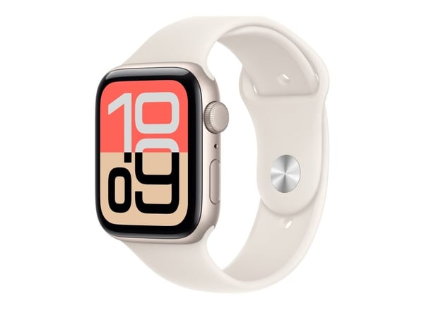Apple Watch SE 3 GPS 44mm Starlight Aluminium Case with Starlight Sport Band - M/L