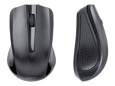 Vivanco IT-MS RF 1000 - Mus - høyre- og venstrehåndet - optisk - 3 knapper - trådløs - 2.4 GHz - USB trådløs mottaker - svart