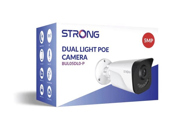 Strong - Nettverksovervåkingskamera - kule - utendørs - værbestandig - farge (Dag og natt) - 5 MP - lyd - Ethernet 10Base-T/100Base-T - H.265+ - DC...