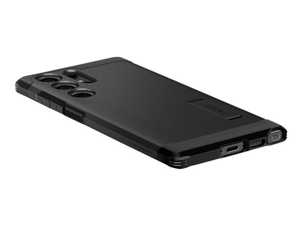 Spigen Tough Armor - Baksidedeksel for mobiltelefon - polykarbonat, termoplast-polyuretan (TPU) - svart - for Samsung Galaxy S23 Ultra