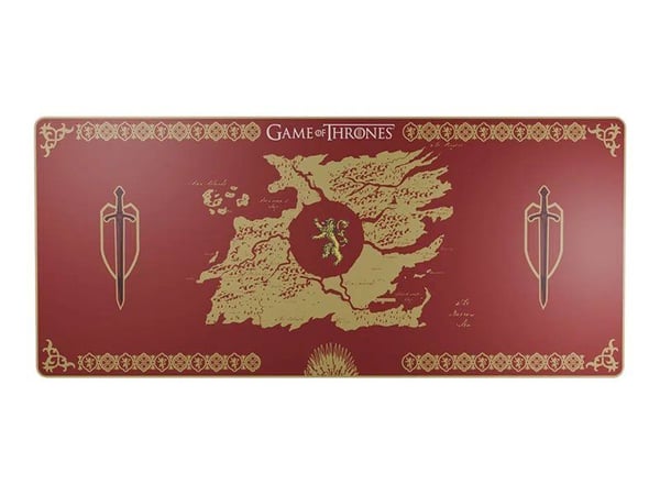 Lexip X TSUME - Musematte - flexible soft micro-textured surface - størrelse XXL - Lannister Game of Thrones - rød