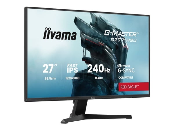iiyama G-MASTER Red Eagle G2771HSU-B1 - LED-skjerm - gaming - 27" - 1920 x 1080 Full HD (1080p) @ 240 Hz - Fast IPS - 350 cd/m² - 1000:1 - 0.4 ms -...