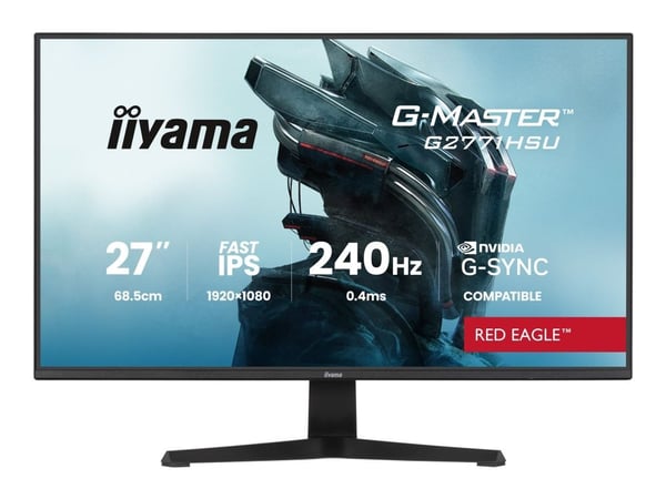 iiyama G-MASTER Red Eagle G2771HSU-B1 - LED-skjerm - gaming - 27" - 1920 x 1080 Full HD (1080p) @ 240 Hz - Fast IPS - 350 cd/m² - 1000:1 - 0.4 ms -...
