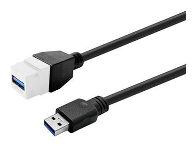 VivoLink Pro - USB-jatkojohto - USB Type A (naaras) keystone - USB Type A (uros) - USB 3.2 Gen 1 - 5 V - 1 A - 2 m - aktiivinen - valkoinen - valko...