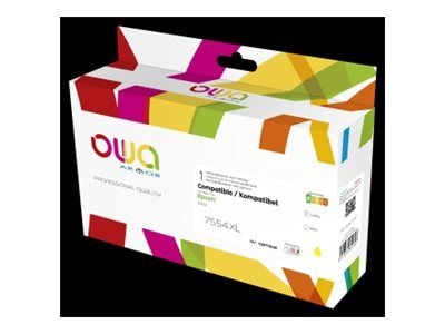 OWA - 49 ml - gul - kompatibel - hengeboks - gjenfabrikert - blekkpatron (alternativ for: Epson T7554) - for Epson WorkForce Pro WF-6530, 8010, 809... OWA - 49 ml - gul - kompatibel - hengeboks - gjenfabrikert - blekkpatron (alternativ for: Epson T7554) - for Epson WorkForce Pro WF-6530, 8010, 809...
