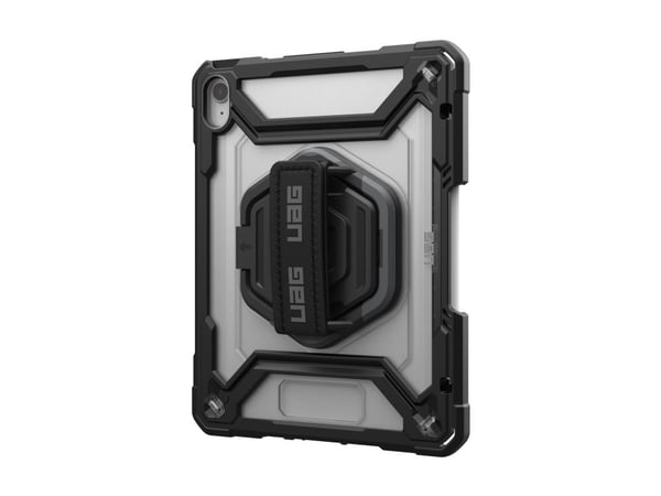UAG Plasma Series - Baksidedeksel for nettbrett - robust - med stativ og håndstropp - svart, is - for Apple 10.9-inch iPad (10. generasjon)