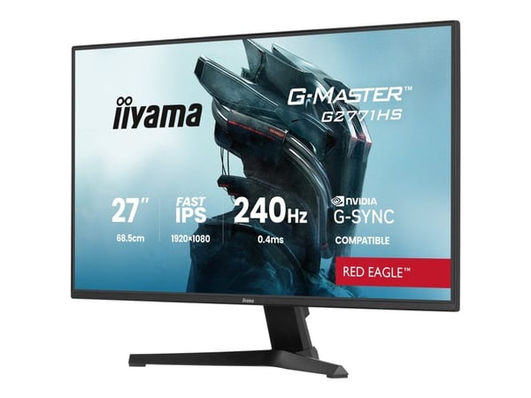 iiyama G-MASTER Red Eagle G2771HS-B1 - LED-skjerm - gaming - 27" - 1920 x 1080 Full HD (1080p) @ 240 Hz - Fast IPS - 350 cd/m² - 1000:1 - 0.4 ms - ...
