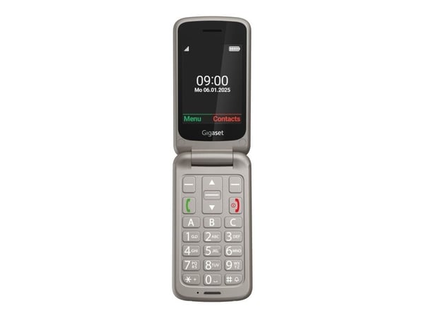 Gigaset GL595, Simpukka, Yksittäinen SIM, 7,11 cm (2.8"), 0,3 MP, 800 mAh, Musta