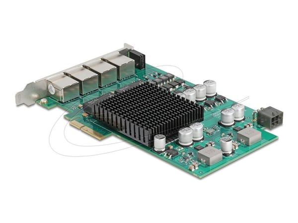 Delock - Nettverksadapter - PCIe 2.1 x4 - 1000Base-T (PoE+) x 4