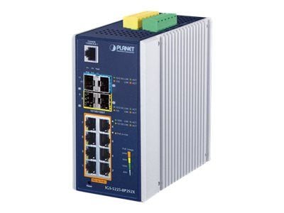 PLANET IGS-5225-8P2S2X, Hallittu, L3, Gigabit Ethernet (10/100/1000), Täysin kaksipuolinen, Power over Ethernet -tuki, Seinäkiinnitteinen