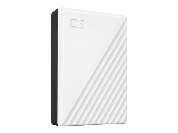 WD My Passport WDBPKJ0050BWT - Harddisk - kryptert - 5 TB - ekstern (bærbar) - USB 3.2 Gen 1 - 256-bit AES - hvit