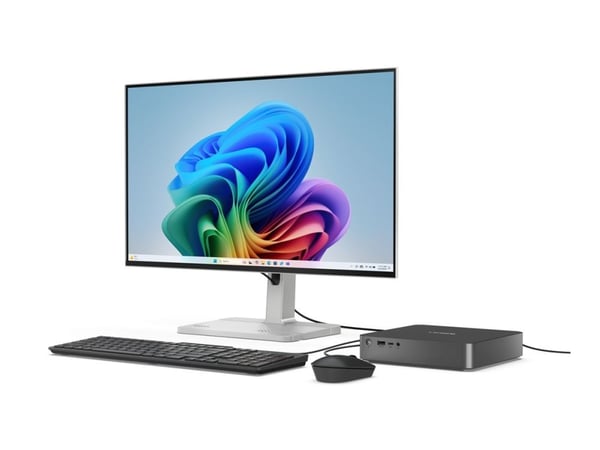 Lenovo IdeaCentre Mini 01Q8X10 91B6 - Liten Snapdragon X X1-26-100 / opptil 3 GHz - RAM 32 GB - SSD 1 TB - Qualcomm Adreno - Gigabit Ethernet, IEEE...
