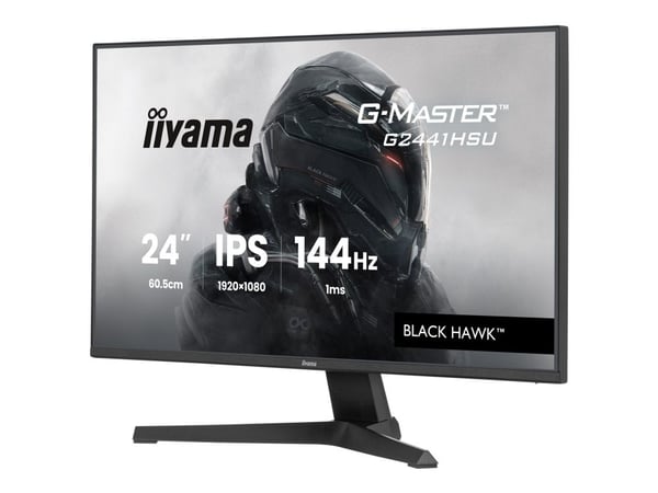 iiyama G-MASTER Black Hawk G2441HSU-B1 - LED-skjerm - gaming - 24" - 1920 x 1080 Full HD (1080p) @ 144 Hz - IPS - 350 cd/m² - 1500:1 - 1 ms - HDMI,...