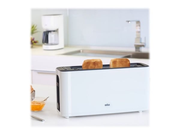 Braun PurEase HT3100WH - Brødrister - 2 skive - 1 Spor - hvit