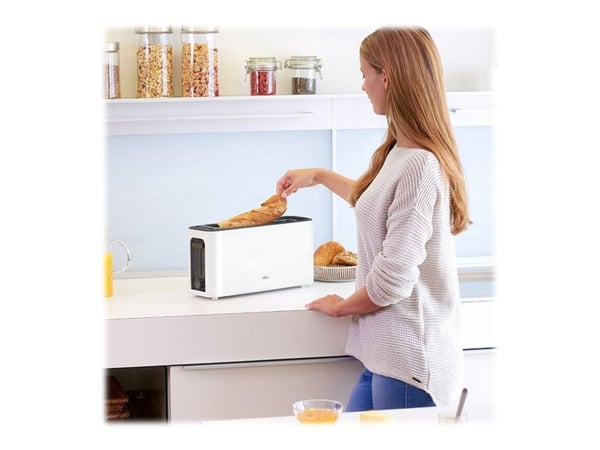 Braun PurEase HT3100WH - Brødrister - 2 skive - 1 Spor - hvit