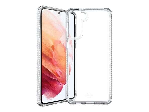 ITSKINS HYBRID // CLEAR - Baksidedeksel for mobiltelefon - polykarbonat, termoplast-polyuretan (TPU) - gjennomsiktig - for Samsung Galaxy S21 5G