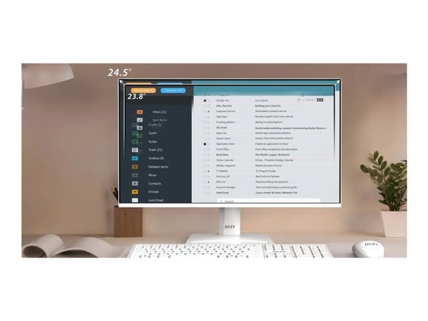MSI PRO MP251W E2 näyttö 24.5" 120 Hz IPS, valkoinen