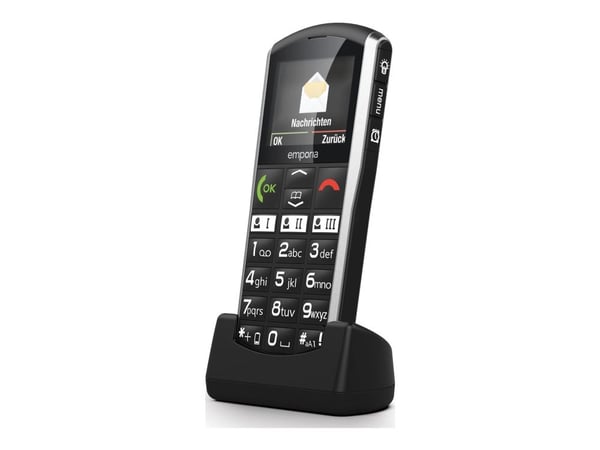 Emporia SIMPLICITY-LTE, Perusmalli, Yksittäinen SIM, 5,08 cm (2"), Bluetooth, 1200 mAh, musta, Hopea