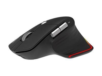 Acer Easy Fit - Mus - ergonomisk - optisk LED - 6 knapper - trådløs - 2.4 GHz, Bluetooth 5.0 - USB trådløs mottaker - svart