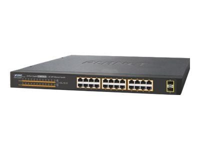 PLANET GSW-2620HP, Hallitsematon, 10G Ethernet (100/1000/10000), Power over Ethernet -tuki, 1U