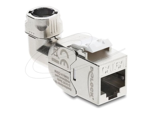 Delock - Keystone module - RJ-45 (hunn) til LSA (hunn) vinklet - skjermet - CAT 6a