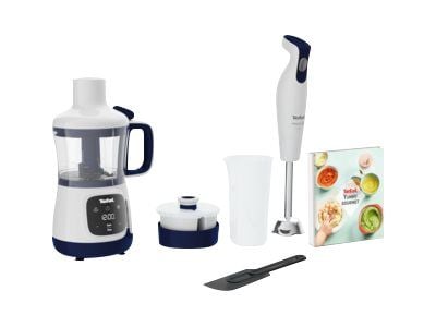 Tefal Yummy Gourmet HB55W430 - Stavmixer - 600 W - vit/blå