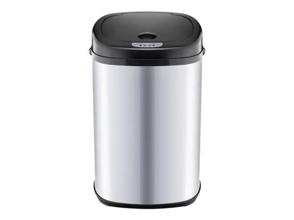 Lamart Sensor - Søppelbøtte - bevegelsessensorlokk - 30 L - rustfritt stål, plast - svart, rustfritt stål