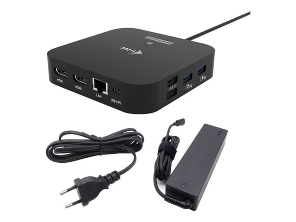 i-Tec - Dockningsstation - USB-C / USB4 / Thunderbolt 3 / Thunderbolt 4 / Thunderbolt 5 - 2 x HDMI - 1GbE - 100 watt - Europa