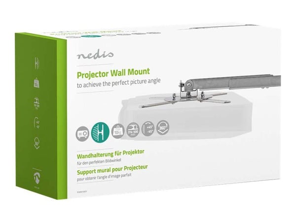 Nedis PJWM100GY - Brakett - for projektor - stål - grå - veggmonterbar