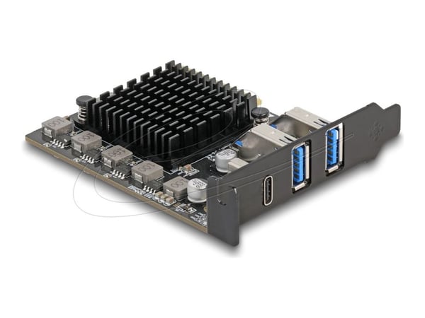 Delock - Lagring / USB3.0 controller - 3 Kanal - USB 3.0 - lavprofil - PCIe 3.0 x4