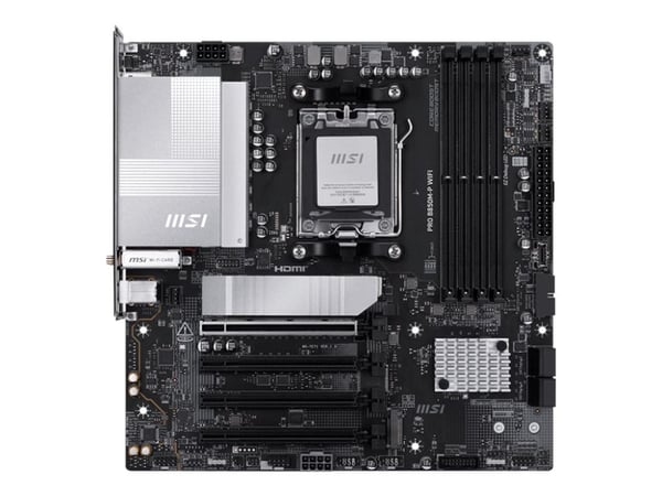 MSI PRO B850M-P WIFI - Hovedkort - micro ATX - Socket AM5 - AMD B850 Chipset - USB 3.2 Gen 2, USB-C 3.2 Gen2, USB 3.2 Gen 1 - 5 Gigabit Ethernet, W...