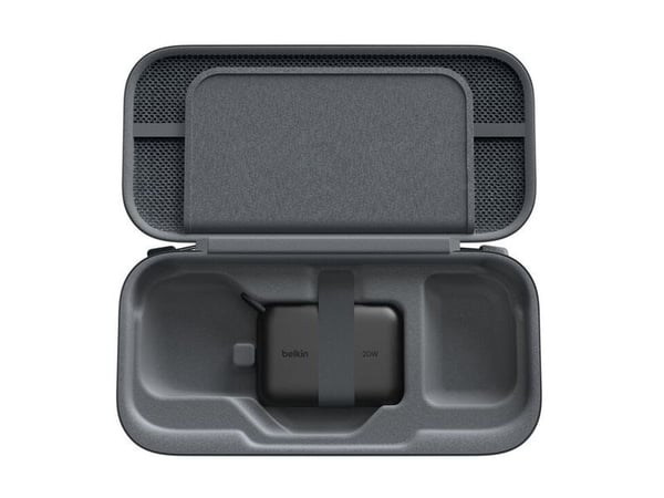Belkin ENA001hqCH-V2, Matkakotelo, Nintendo, Puuhiili, Verkko, Polyesteri, Sametti, Nintendo Switch, Nintendo Switch 2, Nintendo Switch OLED, Kestä...