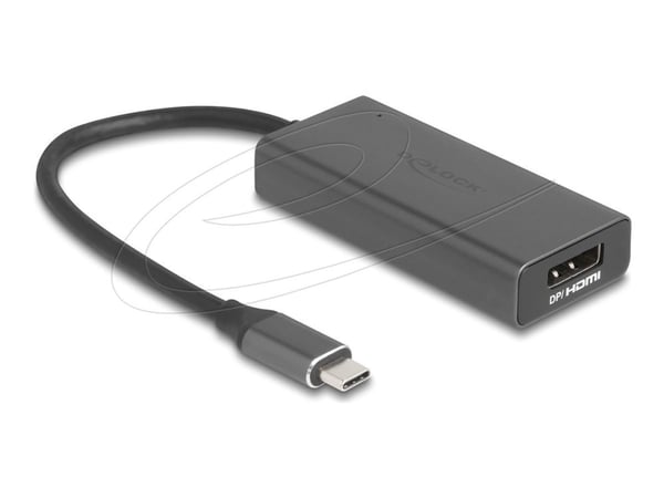 DeLOCK 64316, 0,15 m, USB Type-C, HDMI + DisplayPort, Uros, Naaras, Suora
