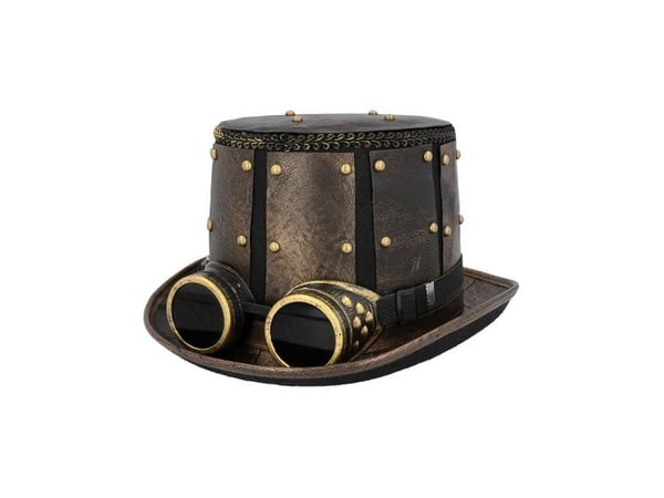 Steampunk-hattu med suojalasit