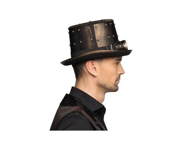 Steampunk-hattu med suojalasit