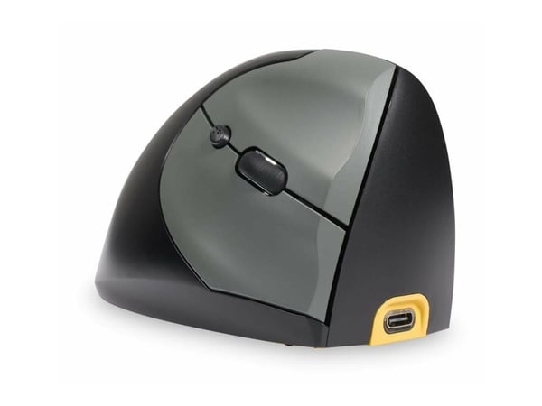BakkerElkhuizen HandShake - Vertikal mus - ergonomisk - høyrehendt - optisk - 7 knapper - trådløs, kablet - 2.4 GHz, USB-C, Bluetooth 5.3 - USB trå...